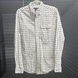 GAP White and Navy Checkered Shirt